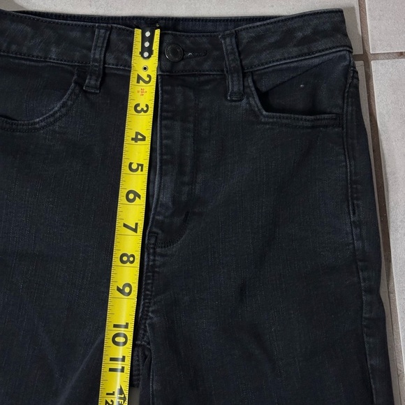 American Eagle Women Black Super Hi Rise Jegging Jean Next Level Stretch size 8R - Picture 7 of 9